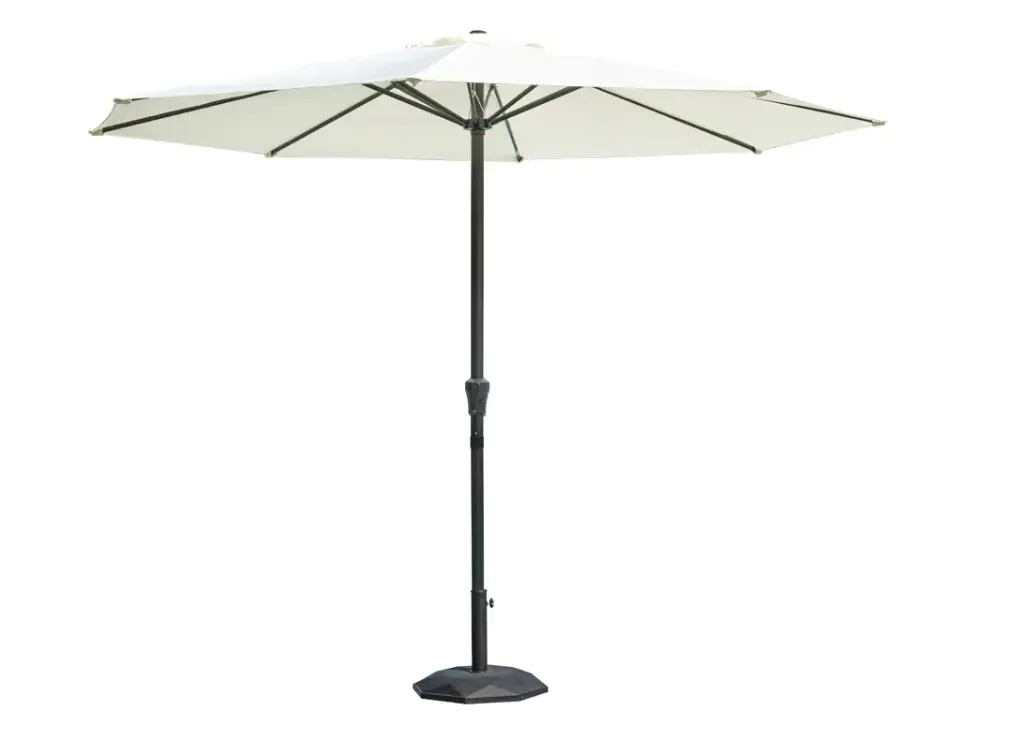 OMBRELLONE MONTANA  3M TONDO CON MANOVELLA BIANCO 5066