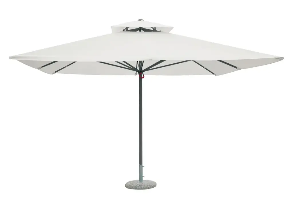 OMBRELLONE PUSH UP IN ALLUMINIO 4×4 – POLIESTERE ECRU’ – ANTRACITE