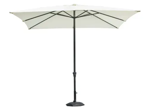 OMBRELLONE MONTANA 3X3 ANTRACITE TELO ECRU CON MANOVELLA