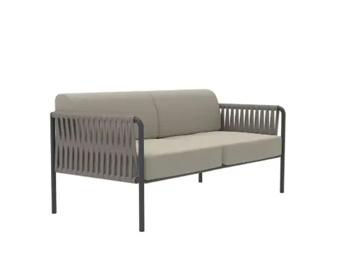 [PZ10264] DIVANO CON BRACCIOLI KEY WEST 2 POSTI CON CUSCINI BUSINESS